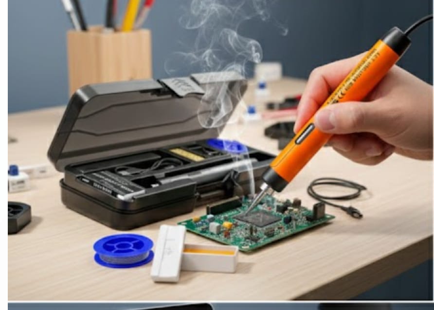 Portable USB & Battery Dual-Use Soldering Iron Kit